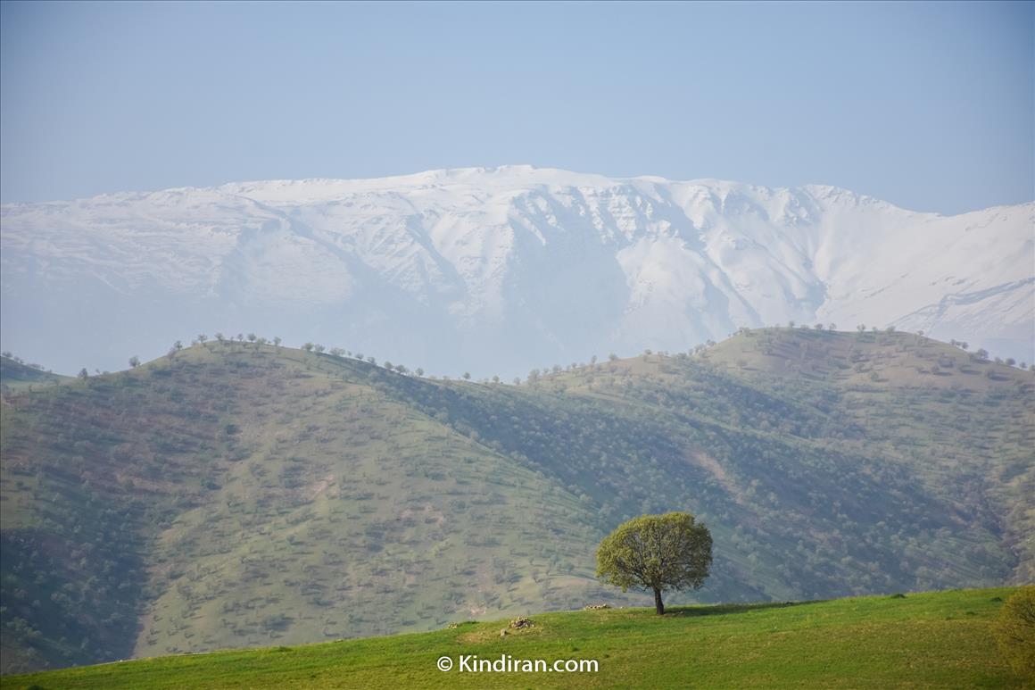 A Snowy view of Zagros Montain in April