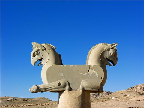Griffin capitals in Persepolis