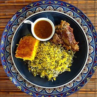 Dill and Lima Bean Rice with lamb