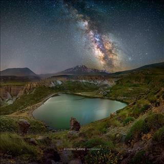 Milky way over Mt.Sabalan